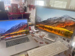 MacBook Pro 17” + Cinema monitor