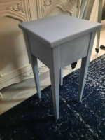 REDUCED--SMALL SIDE TABLE /LIGHT BLUE