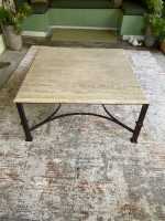 Travertine coffee table 48 x48