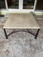 Travertine coffee table 48 x48