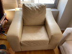 ***Comfortable Stylish White Leather Sofa Chair for Sale!!!****