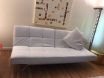 Ligne Roset "Smala" sofa in white leather, brand new in box