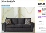 Wixon Black Sofa