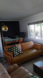 MCM Style Vegan Leather Sofa