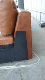 West Elm Urban Leather Left Arm Sleeper Sofa