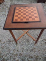 Vintage Game Table And Game Pieces