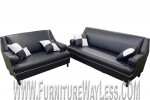 Contemporary black and white coffee table with 2 end tables