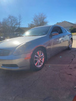 Silver Infiniti G35 coupe with 134,000 miles, featuring a clean title and recent maintenance.