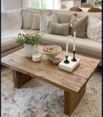 Custom Built Coffee Table Side End Table Solid Wood Modern Rustic