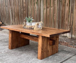 Custom Built Coffee Table Side End Table Solid Wood Modern Rustic