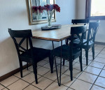 Hunter Mango Wood and Metal Dining Table Optional 4 World Market Chairs