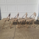 Hamilton Cosco Mid Century Modern Folding Card Table w/ 4 Chairs MCM