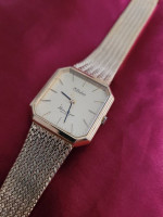 ⚡️RARE VINTAGE Lucien Piccard Dufonte Gold Tone Unisex Hexagon Watch