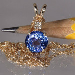 Brilliant Tanzanite from Tanzania with Diamond