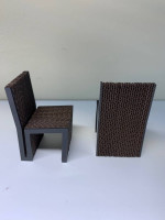 MINIATURE FRANK GEHRY Style MODERN DINING CHAIR SET (1:12 scale)