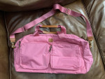 NEW Bric's Luggage X-Bag 18" Pink Boarding Duffle Nylon w/Leather Trim