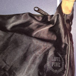 Victoria Secret LOVE PINK VS Peace Black Sateen and Canvas Purses