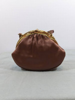 Vintage brown After Five cocktail purse with mini coin purse