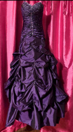 PROM Gorgeous Gown Deep Purple Princess Style Seqins Galore
