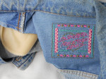 Cappopera Italy 1980's Denim jeans embroidered jackect
