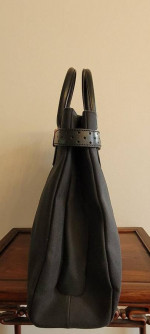 Gucci Black Perforated Belt Tote