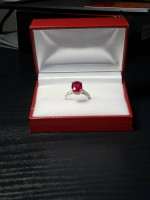 18k ruby diamond ring white gold