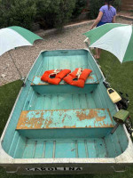 Vintage Volco &t€ Aluminum fishing Boat W Accessories