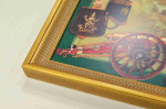 Frame, gold striped Rome, 1.1'' wide, 1.26" High.