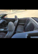 Interior view of a 2015 Chevrolet Camaro convertible with comfortable seating and modern design.