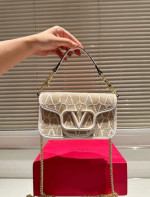 Beige and White Valentino Bag