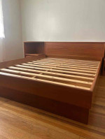 Vintage Jesper (Denmark) MCM Teak Queen Bed