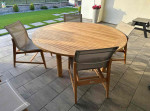 Barlow Tyrie Teak Table and Kingsley Bates 6 Chairs