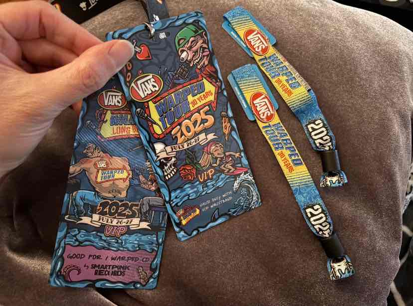 2 VIP Warped Tour Long Long Beach Tickets