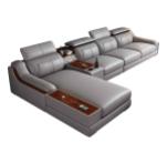 High Quality Italian Leather Sofa Set Multi-Functional Modern L-Shaped with Simple Design for Living Room Sofa
