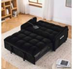 Sectional sofa bed with USB port and Storage