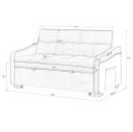 Sectional sofa bed with USB port and Storage