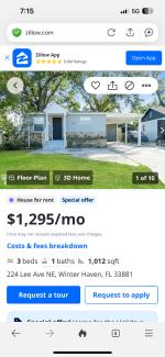 3 bed 1 bath house for rent