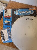 5 Vintage Evans Drum Heads