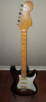 Vintage 1970s Stratocaster Strat Style Sunburst Guitar Japan Gig Bag