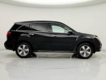 Side view of a black 2012 Acura MDX with all-wheel drive and loaded options for sale.