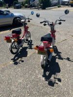 Two Yamaha QT50 Yamahoppers