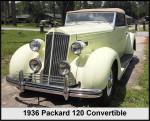 Classic 1936 Packard 120B convertible coupe in great condition with new brakes and maintenance.
