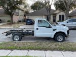 2008 Ford F-250 Super Duty truck with 82,000 miles, regular cab, white color, ready for utility conversion
