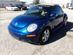 2007 Volkswagen Beetle convertible in blue with leather interior, located in Oklahoma City