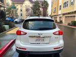 Rear view of a 2008 Infiniti EX35 SUV parked, showcasing its design and clean condition.