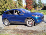 2020 Ford Escape SE in blue color, parked outdoors with no body damage, showcasing a compact SUV design.
