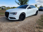 2013 Audi A5 Quattro in white with custom wheels, featuring heated seats and navigation