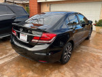 2014 Honda Civic EX-L for sale in black, featuring a salvage title and modern connectivity options.