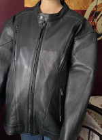 First Classic 5XL Black Armored Cordura Vented Motorcycle Jacket-Exc.