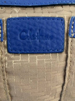 COLE HAAN BLUE LEATHER HANDBAG